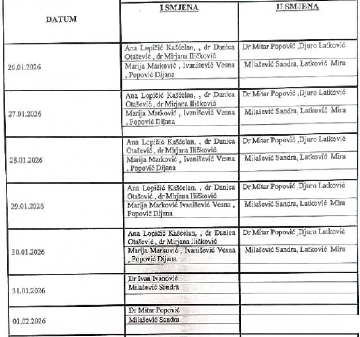 Raspored ID za djecu 26 1 1 2 2026